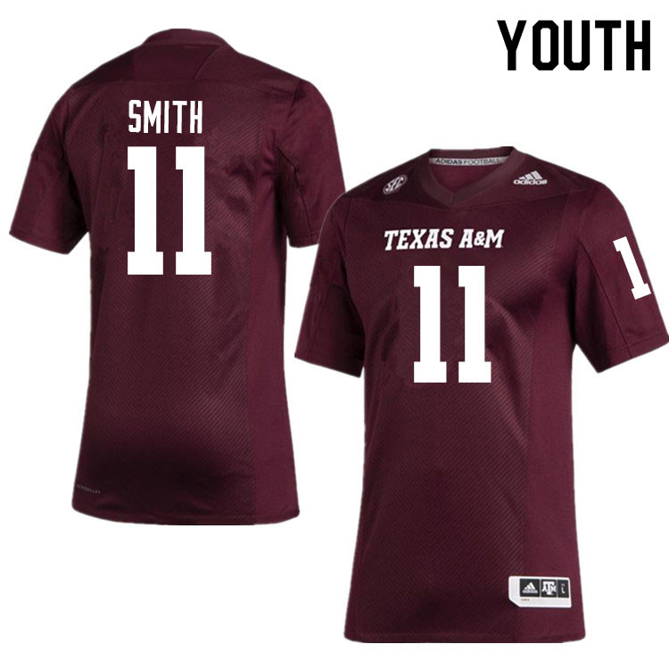 Youth #11 Blake Smith Texas A&M Aggies College Football Jerseys Sale-Maroon - Click Image to Close